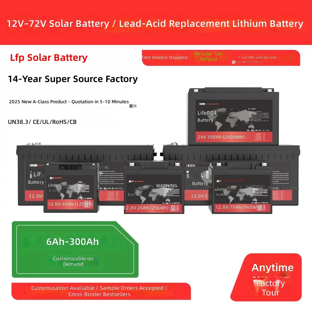 12V LiFePO4 Battery 100Ah 200Ah Solar Storage for RV Boat Camping by Sanlita China factory manufacture wholesale supplier