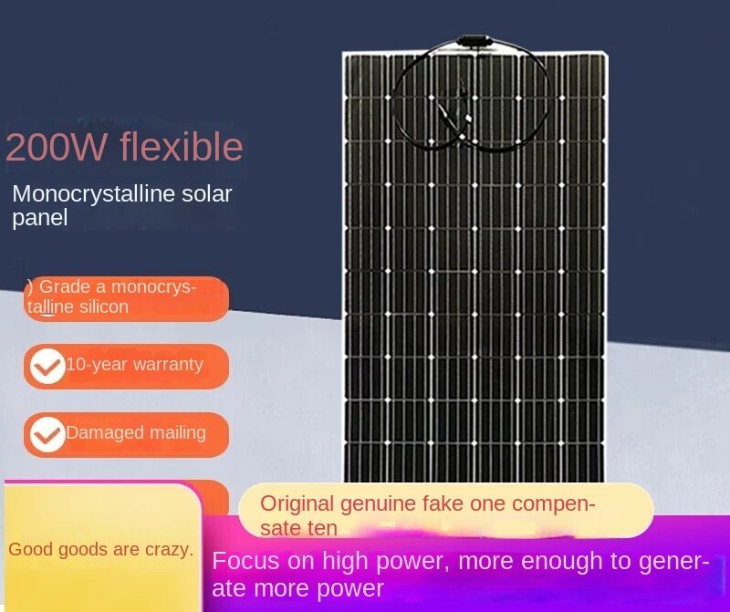 300W Semi-Flexible Solar Panel for RV Camper Van Charging by Sanlita China factory manufacture wholesale supplier