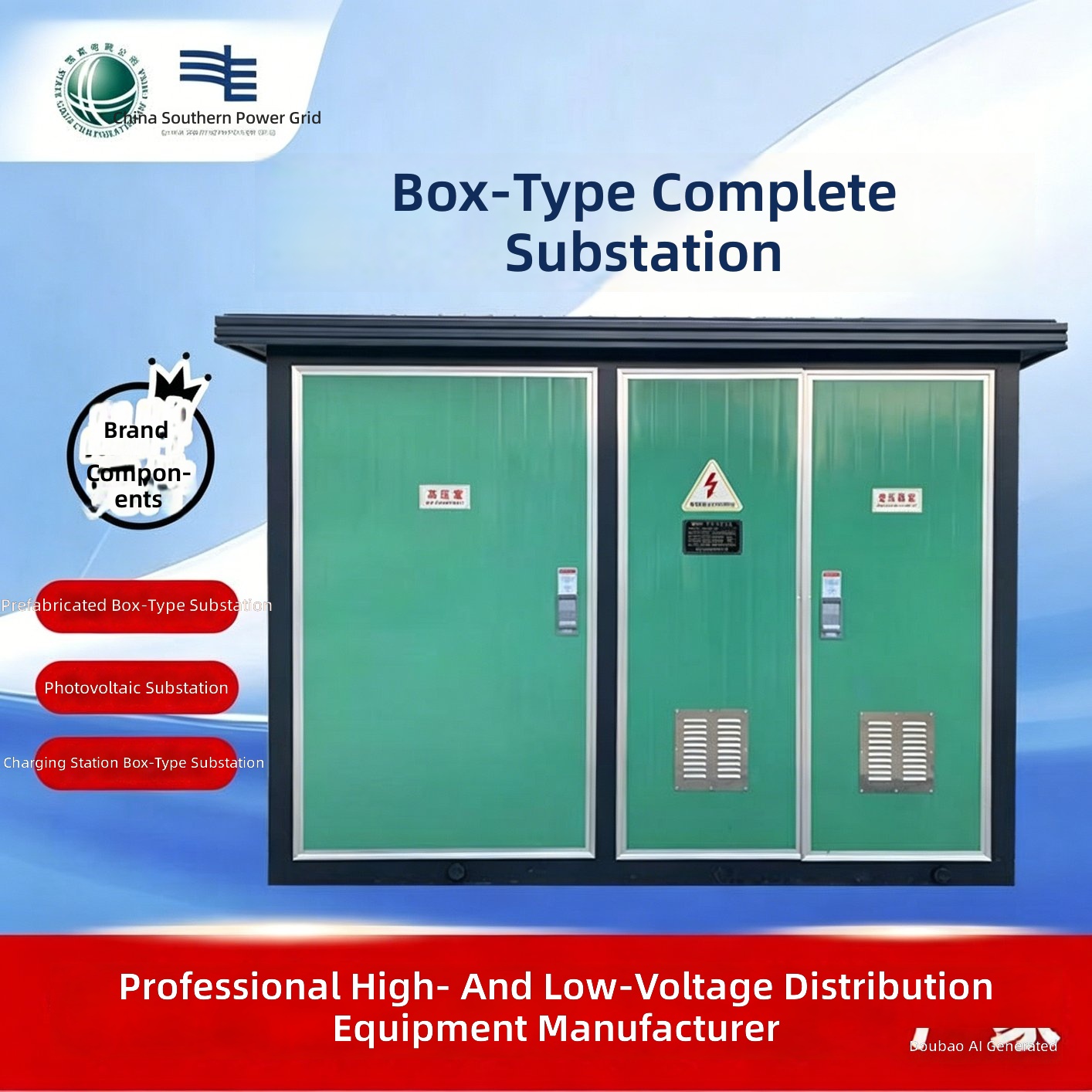 800/630KVA Prefabricated Substation Box Type Outdoor Mobile Power Distribution Room by Sanlita