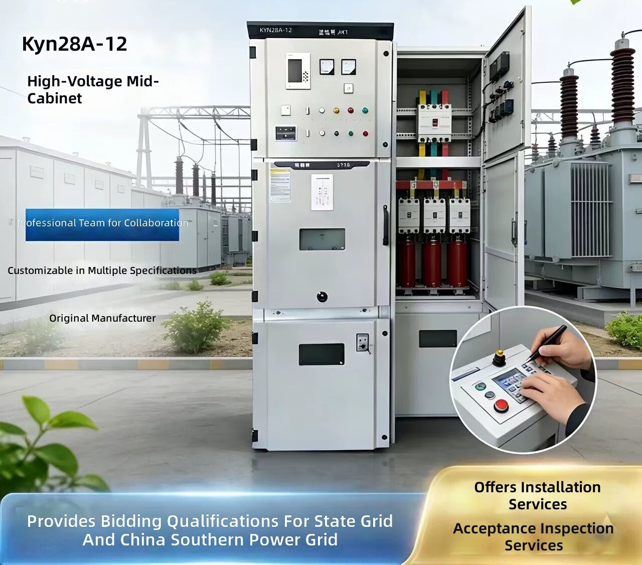 Custom 10kV High Voltage Switchgear KYN28A Middle Cabinet Electrical Teaching Cabinet Incoming and Outgoing Cabinet Complete Distribution Cabinet by Sanlita