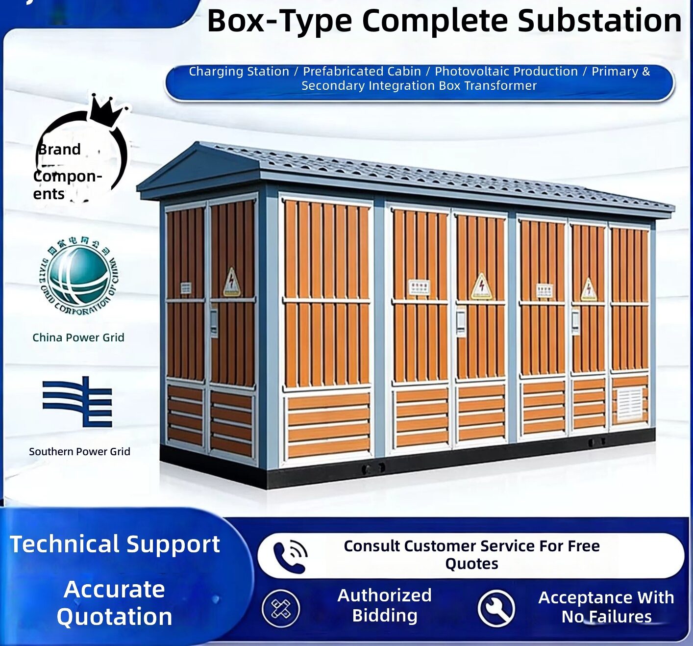 Compact Substation SCB Dry-Type Box Transformer 250/400/800/630kVA Ring Main Unit by Sanlita China factory manufacture wholesale supplier