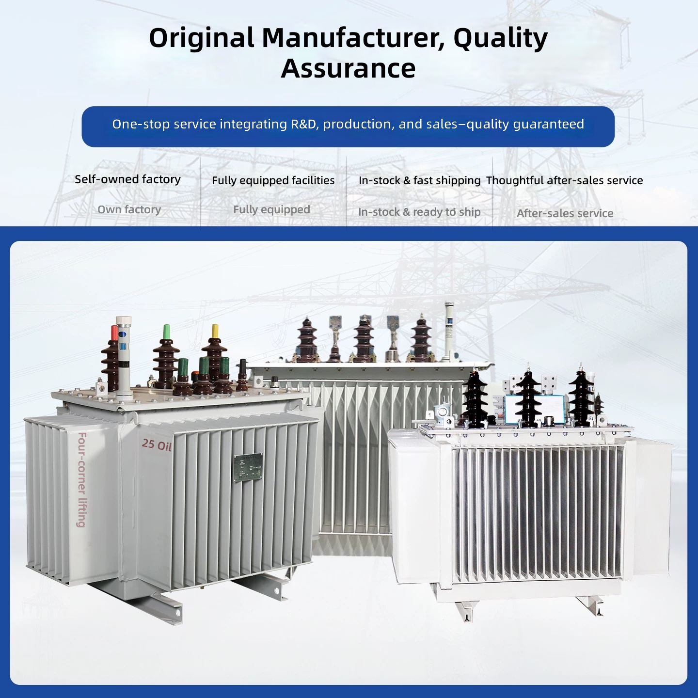 S11 Oil Immersed Transformer High Voltage Three Phase 160/200/500/630/1000kVA Power Transformer 10kW by Sanlita China factory manufacture wholesale supplier